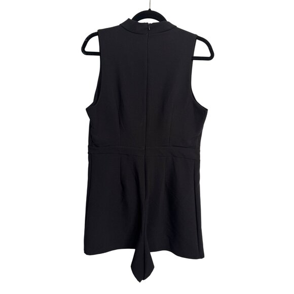 NWT The Vanity Room L Black Sleeveless Tie-Neck Romper - Picture 6 of 15